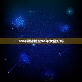 95年男猪婚配96年女鼠好吗，九六年的鼠和九五年的猪婚姻配吗？