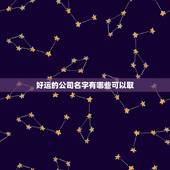 好运的公司名字有哪些可以取，起什么样的公司名字比较有创意