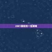 2001属蛇的一生婚姻，2001年属蛇姻缘在哪年