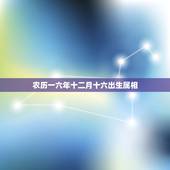 农历一六年十二月十六出生属相，请问阴历1969年12月16日出生五行属