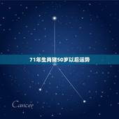 71年生肖猪50岁以后运势 属猪女晚年谁来陪
