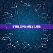 下属相互吵架领导怎么处理，和同事吵架，她向领导告状了，我该怎么办？