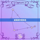 成语拆开情侣名，给想个情侣网名 最好是成语拆