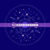 十二生肖的更佳属相婚配表，夫妻八字婚配表