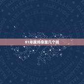 81年属鸡命里几个孩，1981年属鸡人的五行