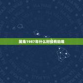属兔1987年什么时候有劫难，1987年属兔的命运