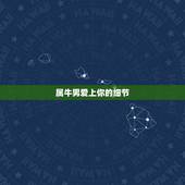 属牛男爱上你的细节，属牛男玩你的表现