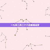一九年二月二十八日属相运势，一九九一年二月二十八号半夜一点到两点出生生
