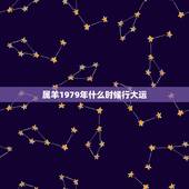 属羊1979年什么时候行大运，1979年属羊人2021年下半年运势及运
