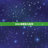 2022年新生儿名字，取名2022年好名字大全