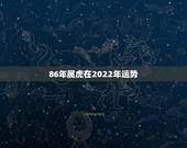 86年属虎在2022年运势，86年虎女2022运势及运程