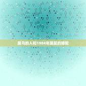 属马的人和1984年属鼠的婚配，男属鼠和女属马能婚配吗？