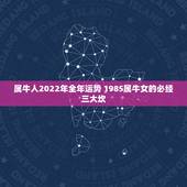 属牛人2022年全年运势 1985属牛女的必经三大坎