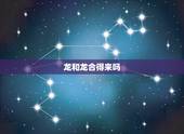 龙和龙合得来吗，龙跟马属相配吗