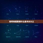 如何知道属相什么金木水火土，怎么知道自己属！金木水火土！