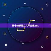 属牛的都是几几年出生的人，属牛的都是几几年生人