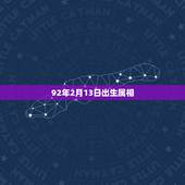 92年2月13日出生属相，1992年阴历2月13上午12点出生的五行属