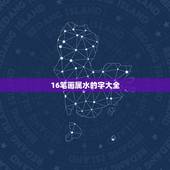 16笔画属水的字大全，十六笔画的字有哪些？