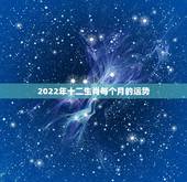 2022年十二生肖每个月的运势，十二生肖运程2021年运势每月运程