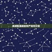 再婚配偶婚前财产如何分割，再婚，婚前财产怎么分割