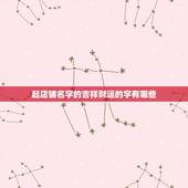 起店铺名字的吉祥财运的字有哪些，发财又吉祥的店名取什么名字好