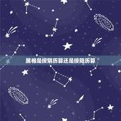 属相是按阴历算还是按阳历算，属相是按阳历算，还是按阴历算啊？