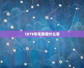 1979年羊属相什么命，1979年3月属羊的人什么命