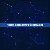 98年农历6月28出生女最佳婚配属相，1998年农历6月28出生的是什