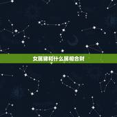 女属猪和什么属相合财，属猪的和啥属相合财