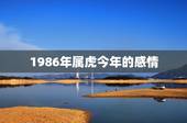 1986年属虎今年的感情，1986年属虎