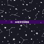 66年马今日财运，66年属马人今年什么运气
