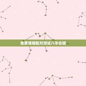 免费婚姻配对测试八字合婚，八字合婚免费测试