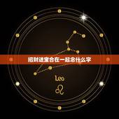 招财进宝合在一起念什么字，招财进宝组成的一个字怎么读？读音是什么？