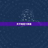 天干地支十神表，地支十神表图片