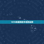 1970年属狗在牛年的运势，1970年出生的属狗人哪一年财运好
