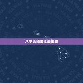 八字合婚哪柱最重要，八字合婚主要看什么 看日柱