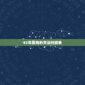 82年属狗的交运时间表，82年属狗的交运时忌什么属相