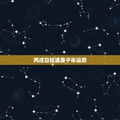 丙戌日柱遇庚子年运势，丙戌日庚子流年
