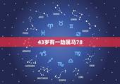 43岁有一劫属马78，78年属马43岁大劫是什么