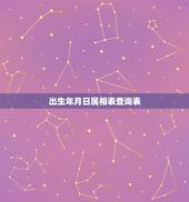 出生年月日属相表查询表，生肖配对查询表