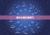 缘分让我们相遇了，缘分让我们相遇再次相遇