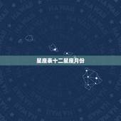 星座表十二星座月份 十二星座的星座月份表