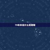 79年羊是什么命婚姻，属羊的不能儿女双全