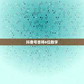 抖音号吉祥6位数字 好听有意义的数字组合