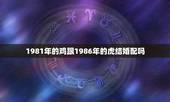 1981年的鸡跟1986年的虎结婚配吗，86年虎和81年鸡能结婚