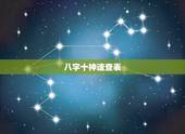 八字十神速查表，怎么查十神表