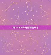两个2000年龙婚姻合不合，2000年属龙和谁配婚