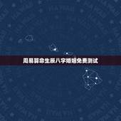 周易算命生辰八字婚姻免费测试，周易算命生辰八字.求批命局，运势和婚姻
