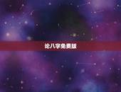 论八字免费版，免费算八字