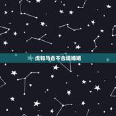 虎和马合不合适婚姻，女虎男马合不合适婚姻